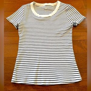 Maurices Black and White Striped Short Sleeve Tee